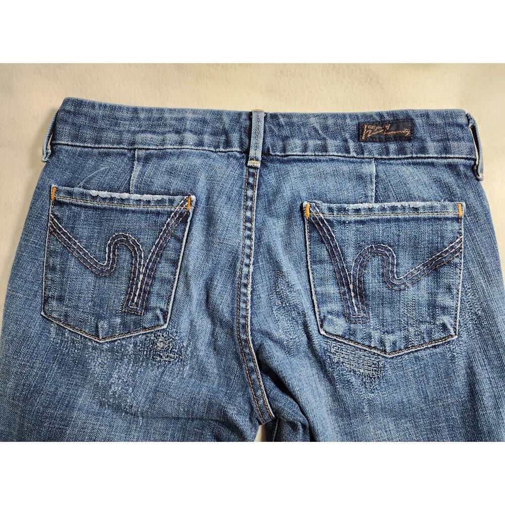Citizens of Humanity Dunaway Low Waist Full Leg Flare Jeans Blue 087-001 Sz 26 - Picture 4 of 10